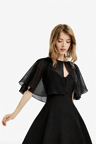 Gümüş Koleksiyon şifon pelerin