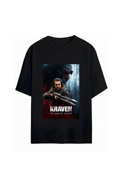 SVART WEAR تي شيرت جيسون موموا مطبوع للجنسين مقاس كبير