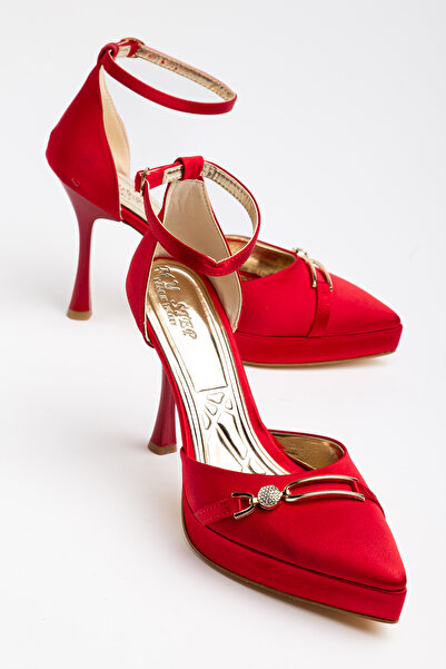 TOGET Lames Thin Heeled Ankle Strap Women's Evening Dress Shoes