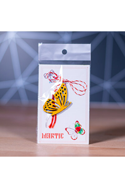 Creators of Crafts Martisor fluture galben- Hand made