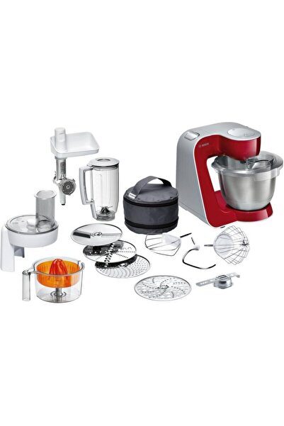 Bosch MUM 55761 Food Processor, 900 W, 7 speeds, 3.9 l, Red-Silver