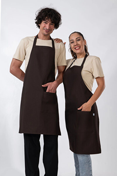 ETİFA Thira Model Önlük Kahverengi