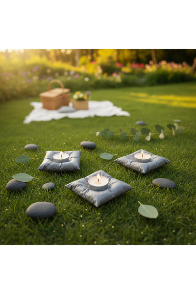 FREE AND ART El Yapımı Premium Tealight Mumluk Seti Modern Dekoratif Masa Üst...