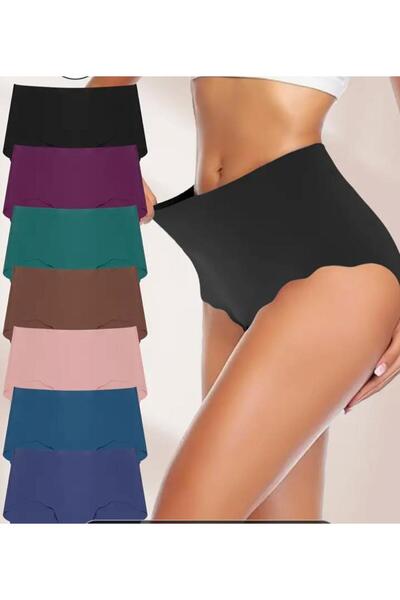 bitangosu 10 Pieces High Waist, Seamless, Slip Underwear, Soft Texture, Non-M...
