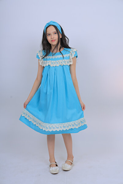 LAMİS FASHİON Girls' Classic Lace Dress "Soft Lace Princess" - Code 1507761