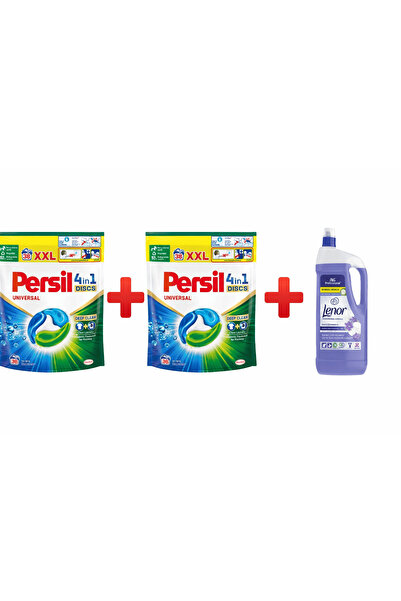 Persil PROMO PACK, 2X 4in1 Deep Clean Discs + Lenor 5L