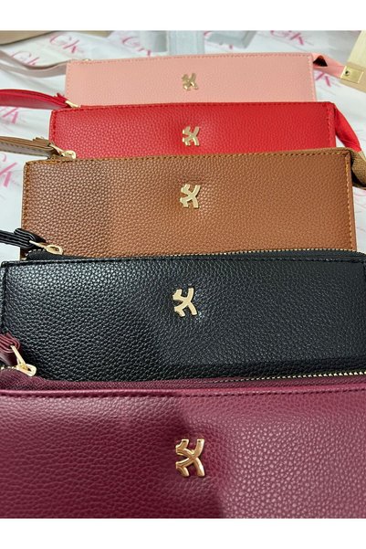 GK GAMZELİRENKLERİM LUXURY FASHION&ACCESSORIES Hand Strap Large Wallet Premium Quality Faux Leather