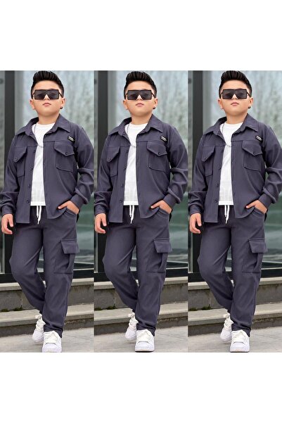 MİA SHİNE S طقم بدلة للأولاد مكون من 3 قطع بتصميم نادل