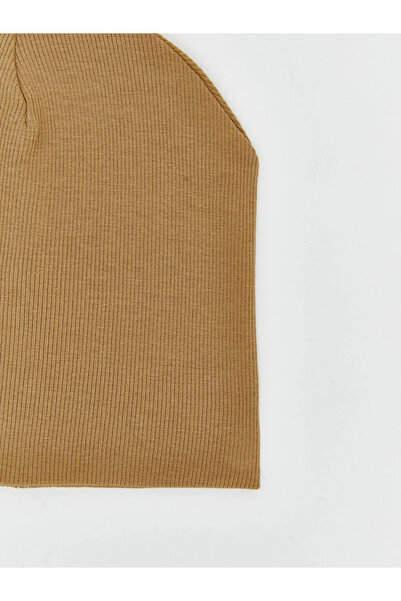 LC Waikiki Khaki Embroidered Baby Boy Beanie, Pack of 2