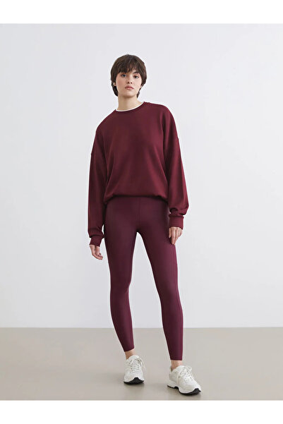 LC Waikiki Plum soft touch Oversized women's sweatshirt