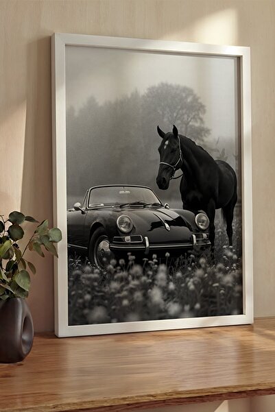 Postifull Pictură de perete, Tablou și poster cu ramă albă de lux, Seria Ritu...