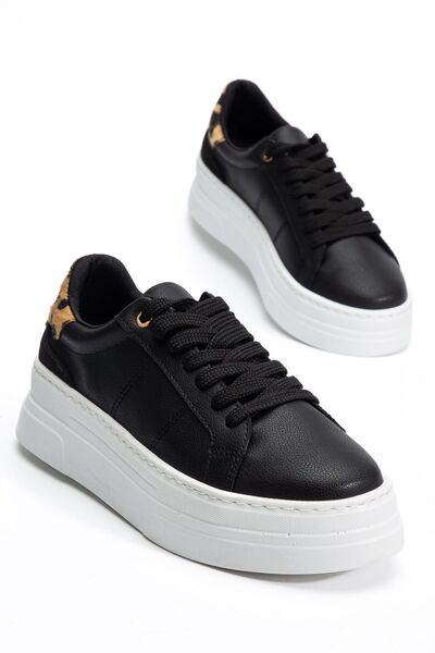 yezy shoes Thick Sole Leopard Detailed Women's Comfortable Sports Shoes