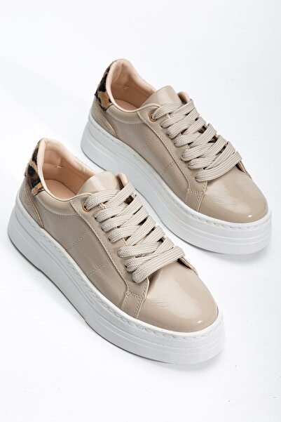 yezy shoes Thick Sole Leopard Detailed Women's Comfortable Sports Shoes