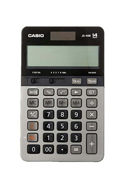 Casio JS-40B 14-Digit Financial Calculator Grey/Black