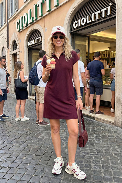 Lela Regular Fit Polo Neck Mini Dress Dress 5866153