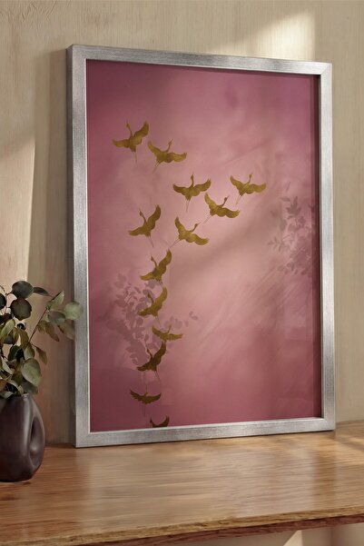 Postifull Pictură de perete, Tablou și poster cu ramă argintie de lux, Seria ...