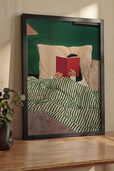 Postifull Pictură de perete, Tablou și poster cu ramă neagră de lux, Seria Ri...