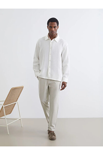 LC Waikiki Μπεζ Slim Fit Ανδρικό Παντελόνι