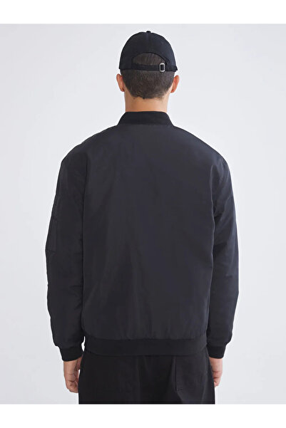 LC Waikiki Black Standard Fit College Collar Men's Coat