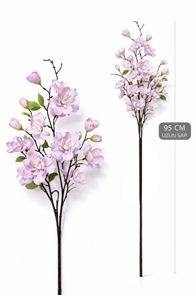 ALSHOP Yapay Erik Çiçeği Dalı Gerçek Görünümlü Sakura 95 Cm
