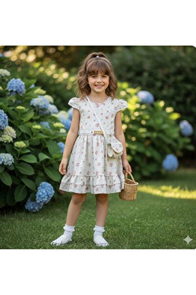 BEGONYA BEBECE KIDS Seasonal Festive Girls' Dress with Bag