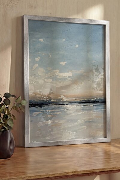 Postifull Pictură de perete, Tablou și poster cu ramă argintie de lux, Seria ...