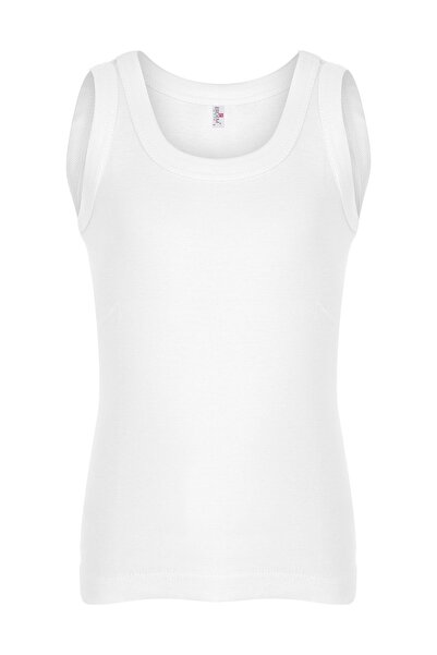 Erdem Girl's White 100% Cotton Wide Strap Ribbed Undershirt 6 Pack 4050