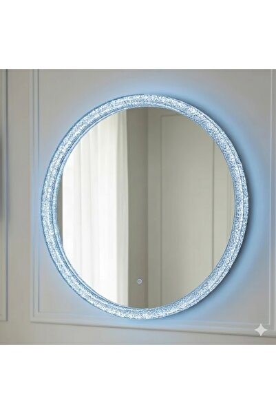 terndat Round mirror with ambient LED lighting – 80.80 cm