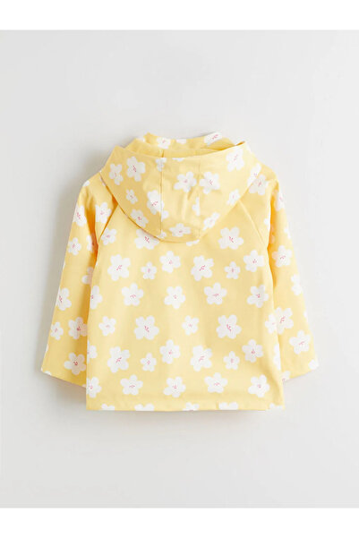 LC Waikiki Pelerină de ploaie galbenă cu flori pentru fete