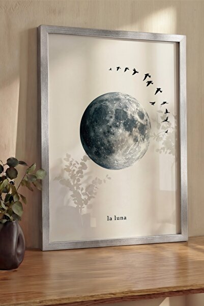 Postifull Pictură de perete, Tablou și poster cu ramă argintie de lux, Seria ...