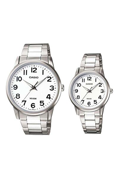 Casio Water Resistant Analog Couple Watch Set