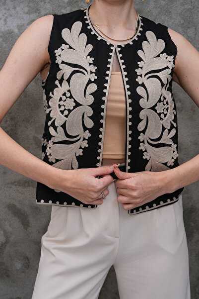 FancyWorld Ethnic Patterned Embroidered Vintage Vest