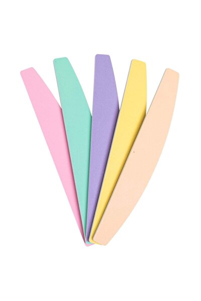 OEM Pastel Colored Curved Nail File Set - 5pcs
