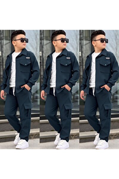 MİA SHİNE S طقم بدلة للأولاد مكون من 3 قطع بتصميم نادل