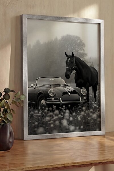 Postifull Pictură de perete, Tablou și poster cu ramă argintie de lux, Seria ...