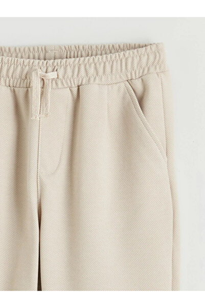 LC Waikiki Pantaloni plisați pentru băieți, bej, cu talie elastică