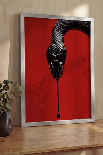 Postifull Pictură de perete, Tablou și poster cu ramă argintie de lux, Seria ...