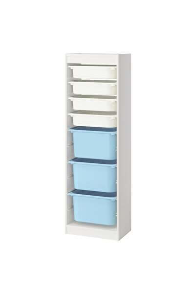 Generic وحدة تخزين تروفاست، أبيض/أزرق فاتح، 46 × 30 × 145 سم