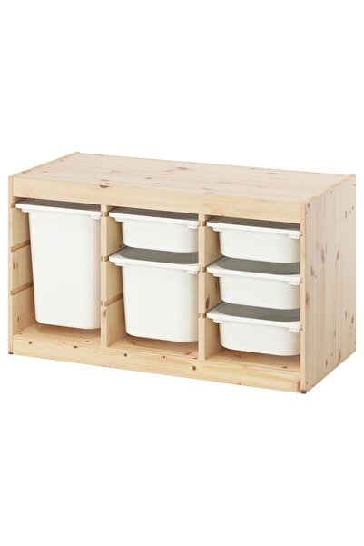 Generic وحدة تخزين تروفاست، خشب صنوبر أبيض فاتح/أبيض، 93 × 44 × 52 سم