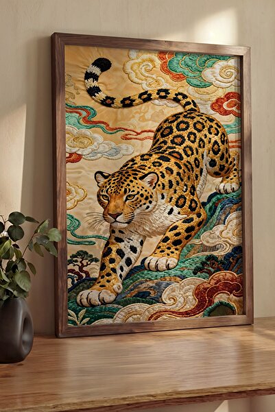 Postifull Pictură de perete, Tablou și poster cu ramă maro de lux, Seria Ritu...