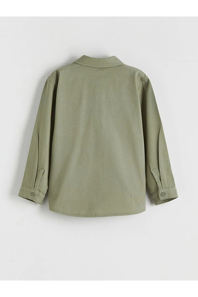 LC Waikiki Green boy's gabardine shirt and pants