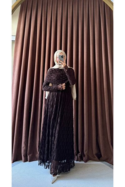 ZARERA Omuz Drapeli Dantel Omuz Elbise