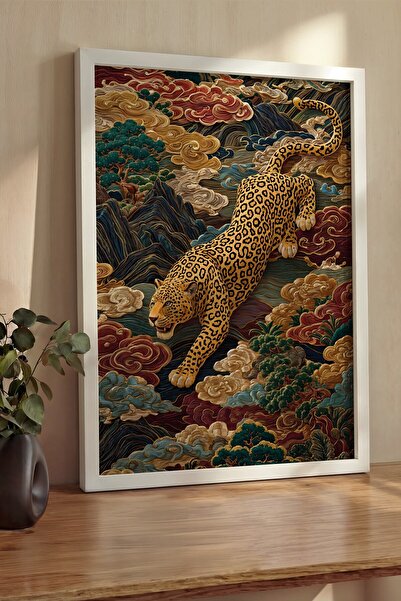 Postifull Pictură de perete, Tablou și poster cu ramă albă de lux, Seria Ritu...