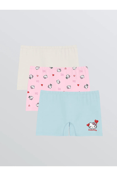 LC Waikiki Roza Hello Kitty Štampano za devojčice, 3-dijelni bokserice