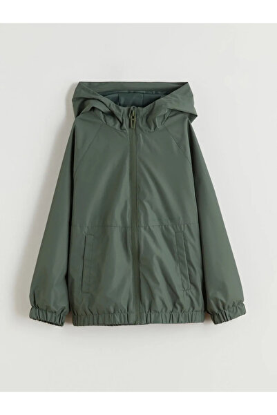 LC Waikiki Green Water Repellent Hooded Boy's Coat