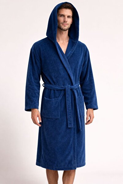ars aras home textile Velvet 100% Cotton Hooded Oversize Unisex Bathrobe – Me...