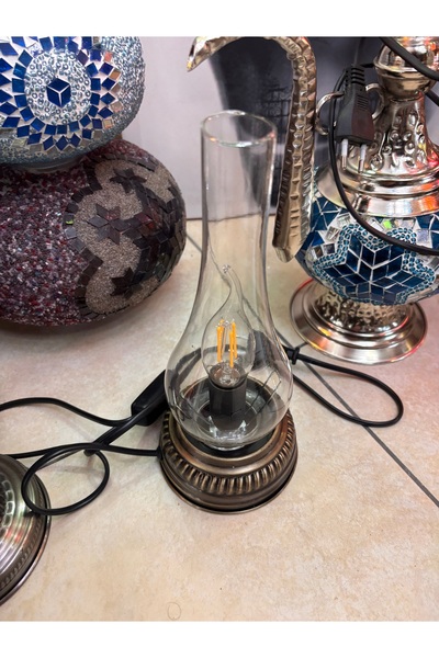 Karınca Global Antique Gas Lamp Style Tabletop Lampshade