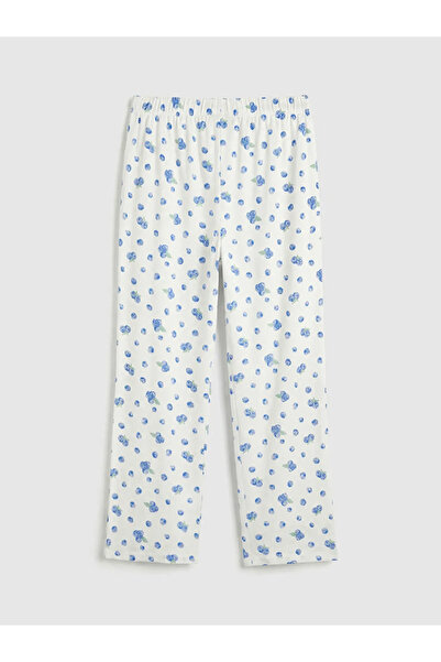 LC Waikiki Ecru shirt collar patterned women's pajama set