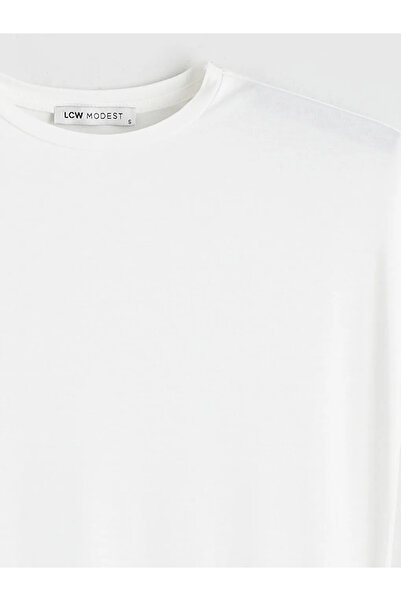 LC Waikiki Ecru Crew Neck Women's Tunic