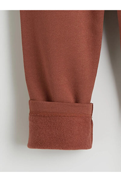 LC Waikiki Brown Elastic Waist Girls' Leggings